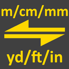 m, cm, mm to yard, feet, inch